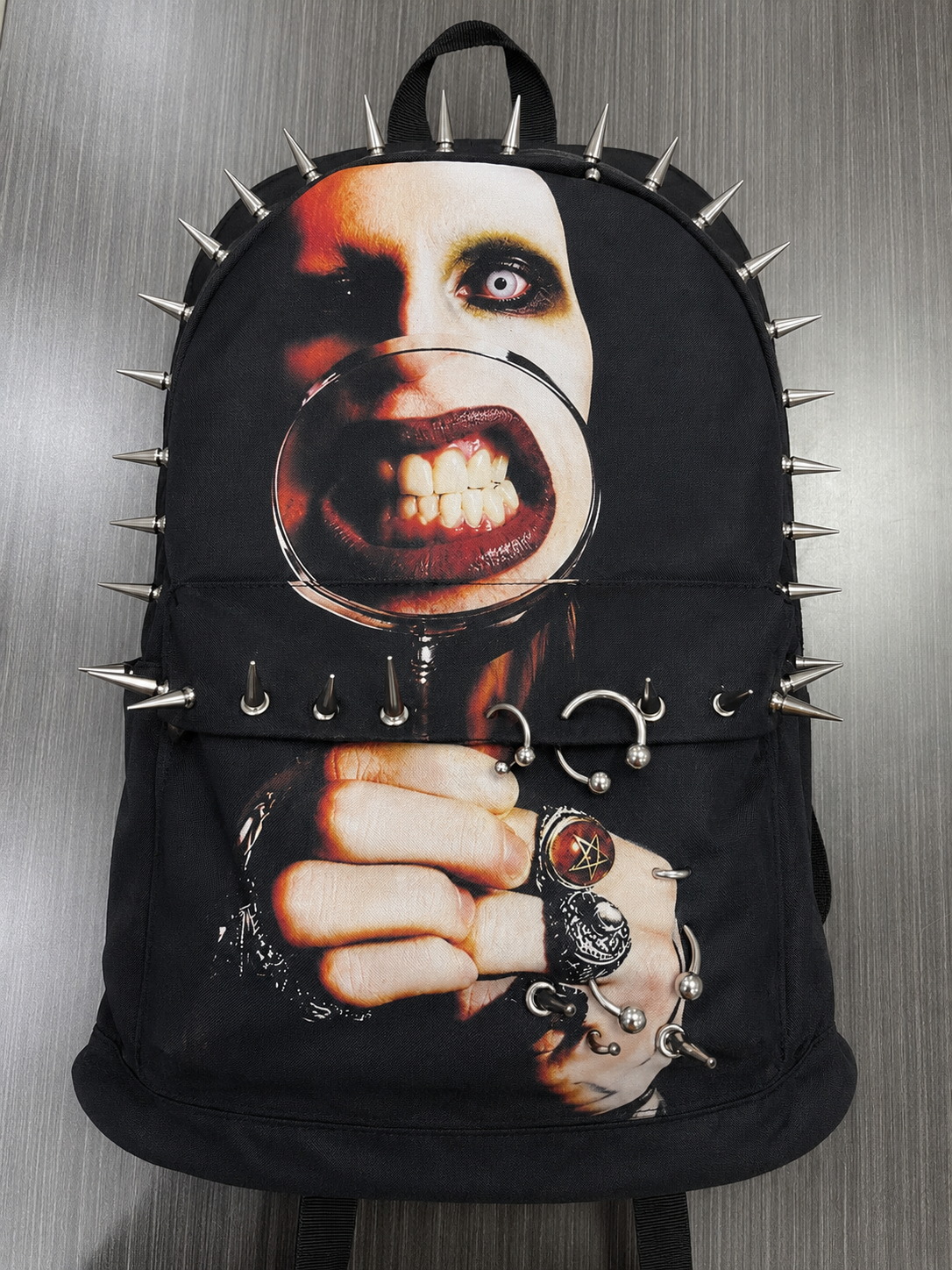 ‘Marilyn Manson’ Pierced Backpack